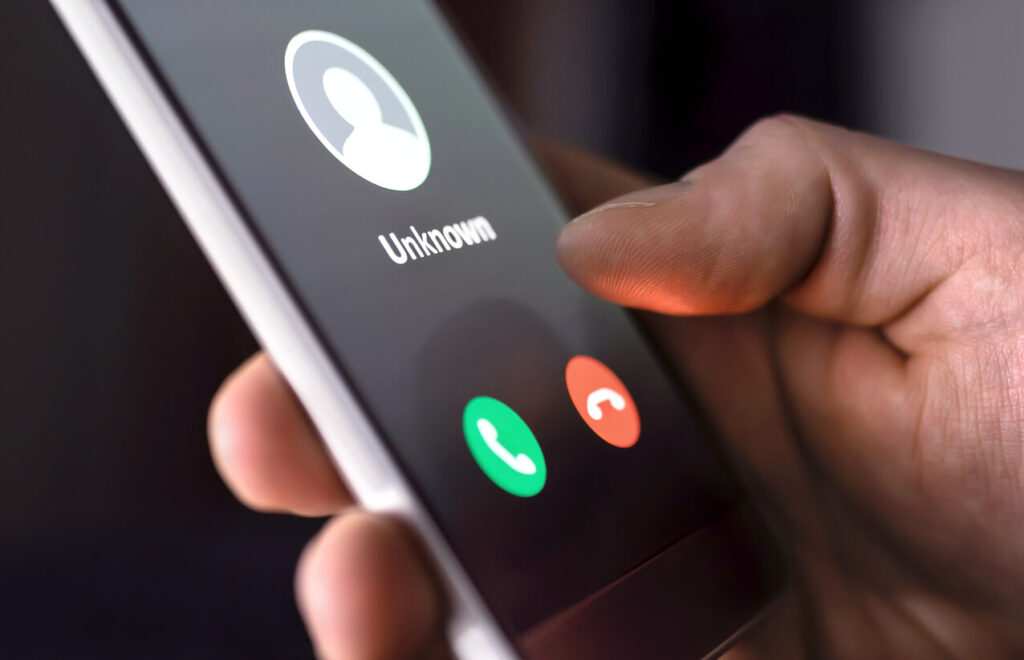 Vishing Scam. Voice Phishing Fraud.